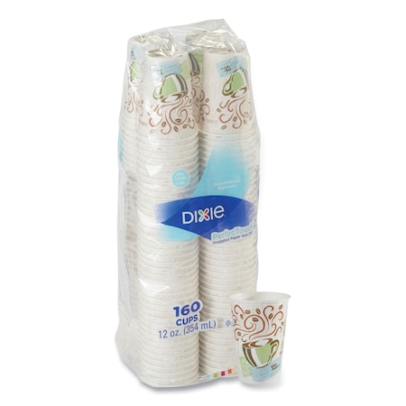 Dixie PerfecTouch Paper Hot Cups, 12oz, Coffee Haze, PK160 5342CDSBP